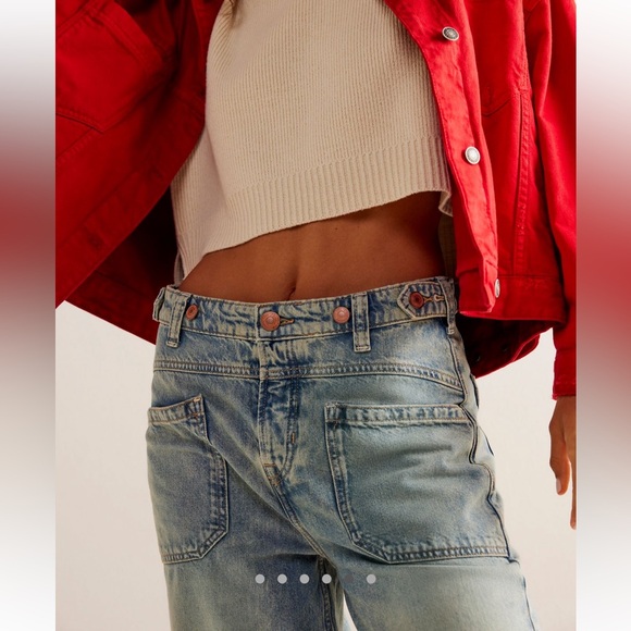 Free People We The Free Palmer Cuffed Jeans - Picture 5 of 8